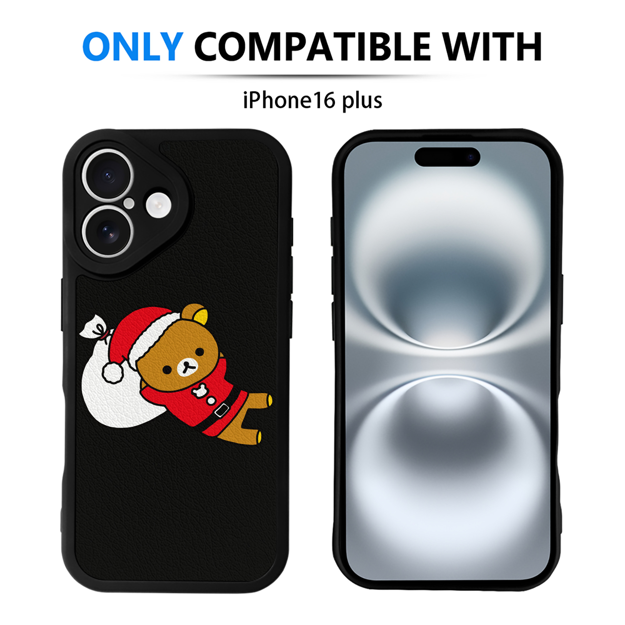 （画像用） リラックマ リラックマ キイロイトリ Rilakkuma Korilakkuma Kiiroitori 【iPhone 16シリーズ対応】シリコンスマホケース（レザー調） 材質：シリコン